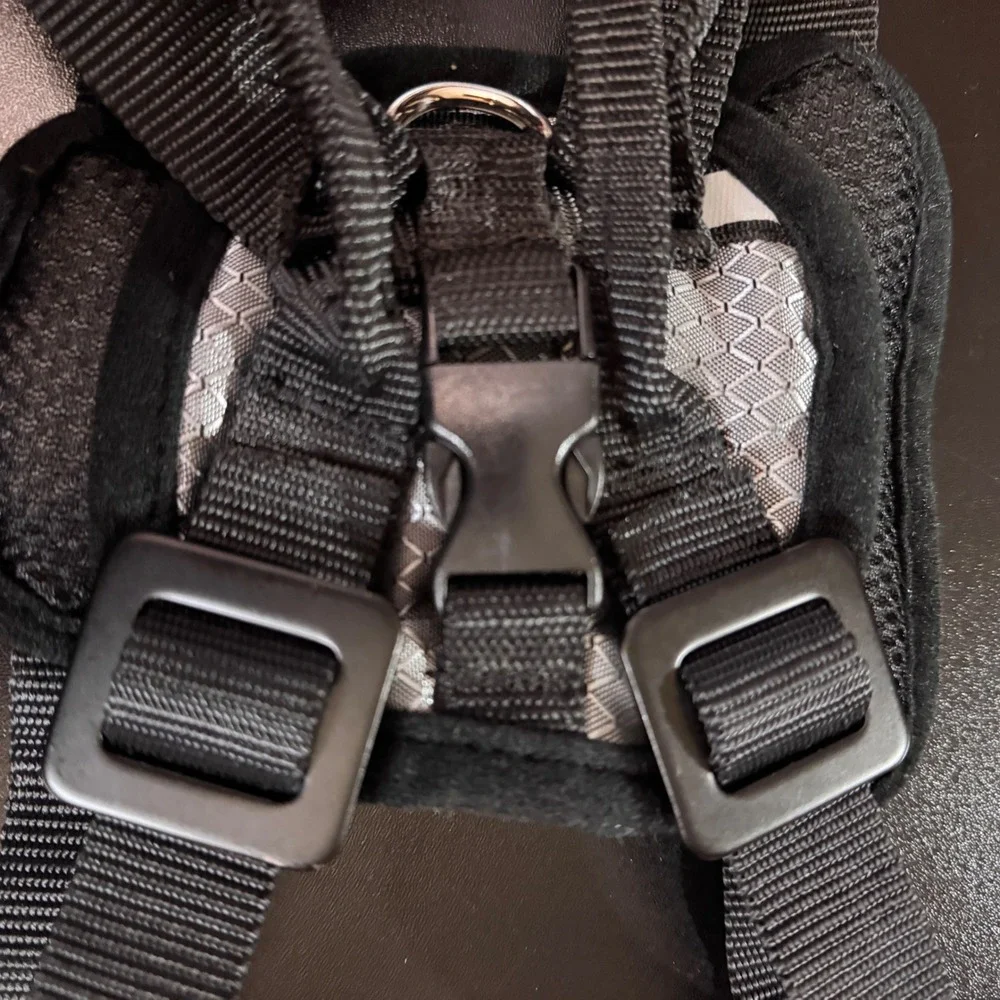 Top Paw‎ Dog Travel Harness Small-Medium Black Padded Reflective Adjustable